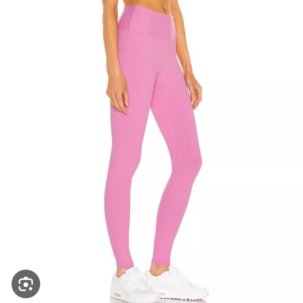 Year of Ours Pink Ribbed Leggings in Anniversary Pink XS